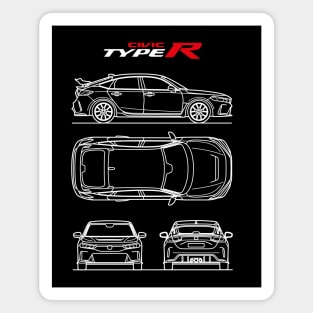 Civic Type R Blueprint Magnet